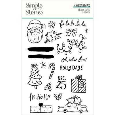 Simple Stories  Holly Days Clear Stamps -  Holly Days